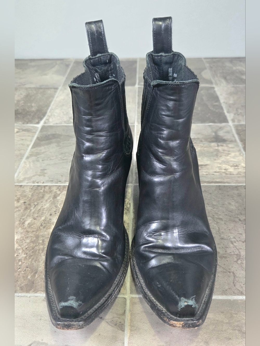 OLD GRINGO LEATHER SNIP TOE WESTERN CHELSEA ANKLE BOOTS. - Picture 3 of 12
